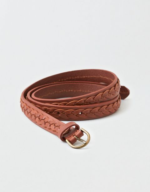 Женские ремни American Eagle AEO Thin Braided Leather Belt
