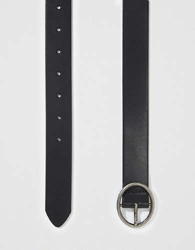 American Eagle Outfitters Cintur\u00f3n de cuero negro look casual Accesorios Cinturones Cinturones de cuero 