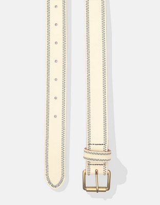 AE Contrast Stitch Leather Belt