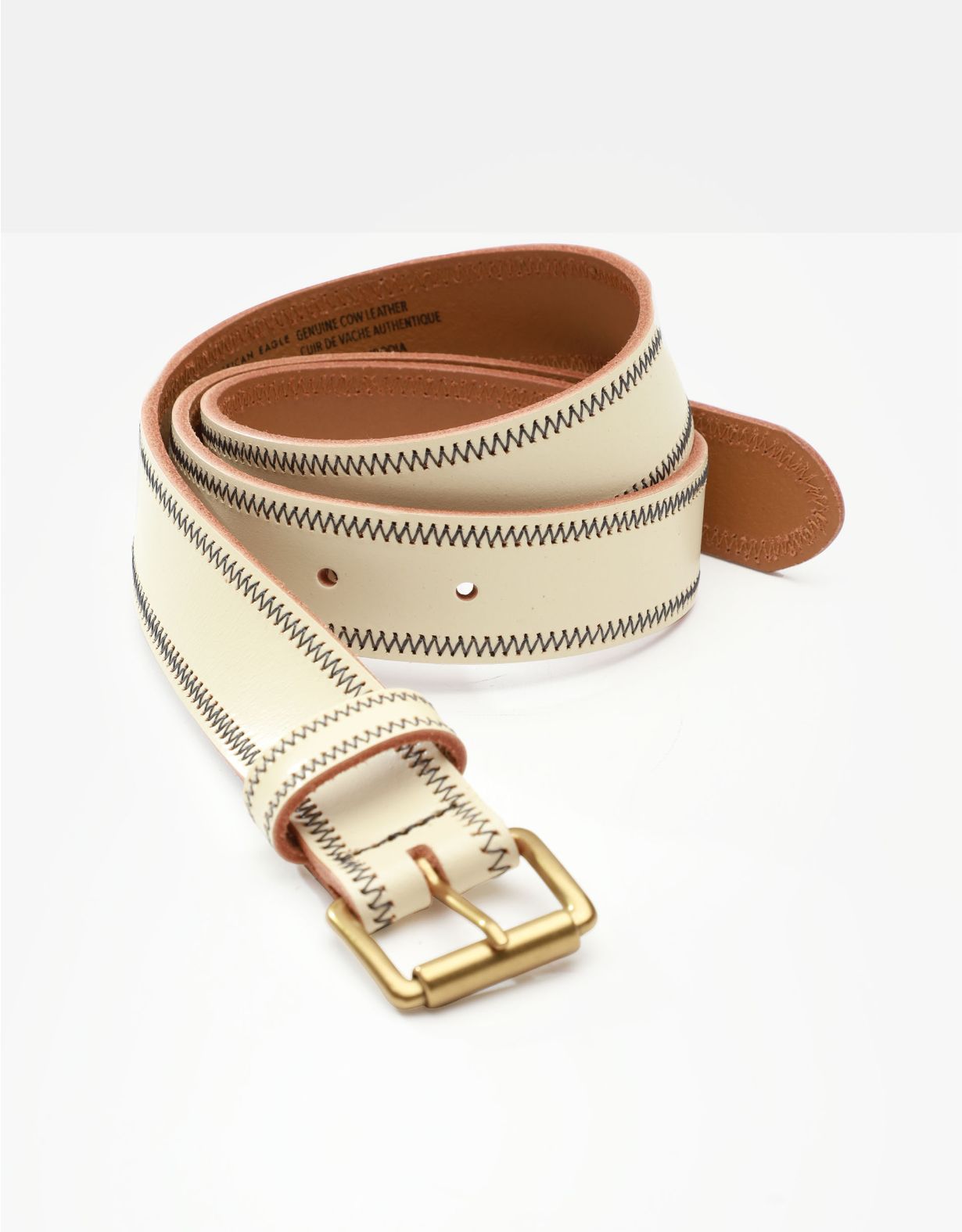 AE Contrast Stitch Leather Belt