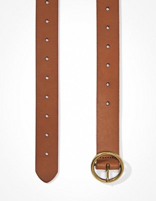 AE Oval Buckle Leather Belt