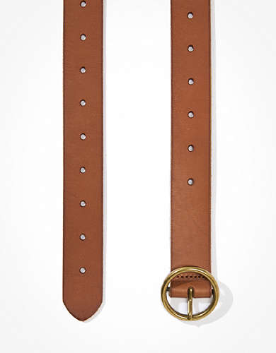 AE Oval Buckle Leather Belt