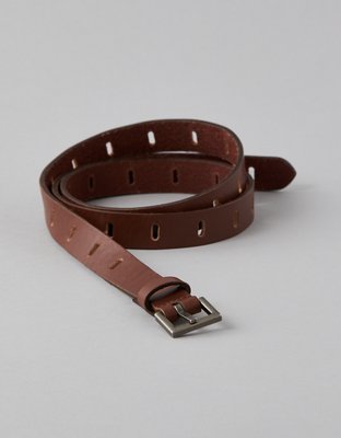 Женские ремни American Eagle AE Perforated Leather Belt — фото 2