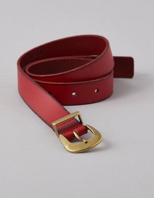 AE Square-Buckle Leather Belt