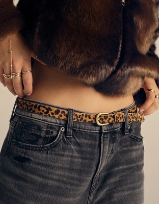 AE Leopard Calf Hair Belt