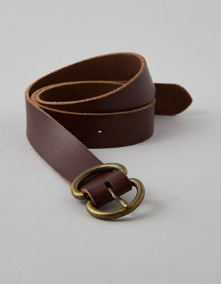 American Eagle Women’s Genuine Cow Leather Belt Brown Western Size M/L AE Cow Print Western Belt | American Eagle main image 2