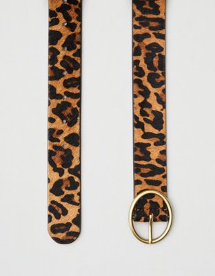 AEO Leopard Print Oval Belt