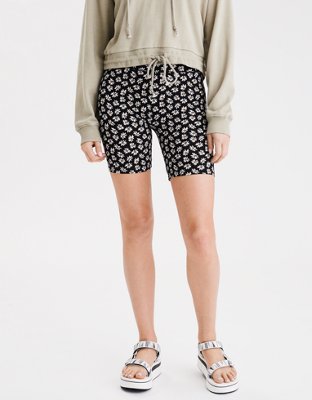 aerie black biker shorts