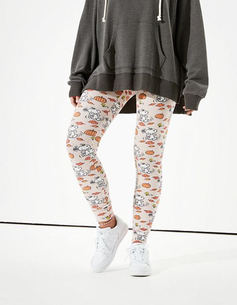 Женские мягкие игрушки American Eagle AE Plush Peanuts Super High-Waisted Lounge Legging