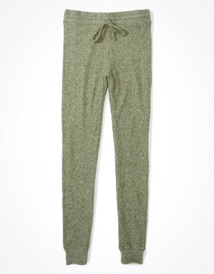 aerie waffle plush jogger