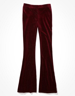 Женские брюки American Eagle AE Velvet Shimmer Super High-Waisted Flare Legging — фото 3