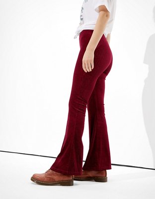 Женские брюки American Eagle AE Velvet Shimmer Super High-Waisted Flare Legging — фото 4