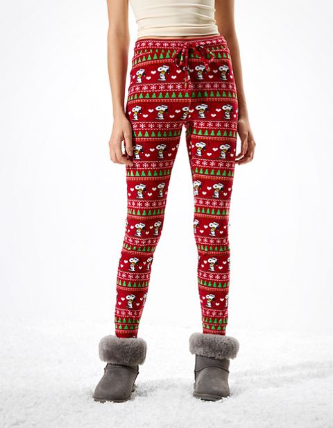 Женские брюки American Eagle AE Velvet Snoopy Super High-Waisted Legging