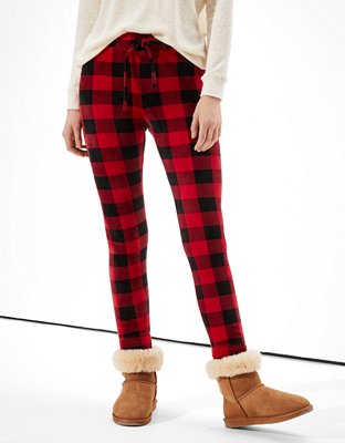 AE Plaid Velvet Super High-Waisted Legging