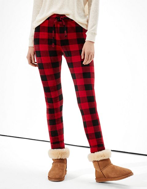 Женские брюки American Eagle AE Plaid Velvet Super High-Waisted Legging