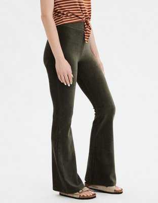 High-Waisted Corduroy Super-Flare Leggings for Women