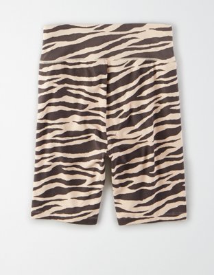 AE Highest Waist Zebra Wide Waistband Bike Short