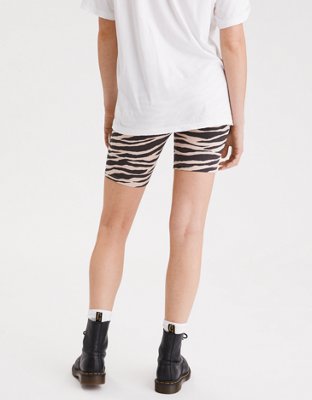 AE Highest Waist Zebra Wide Waistband Bike Short
