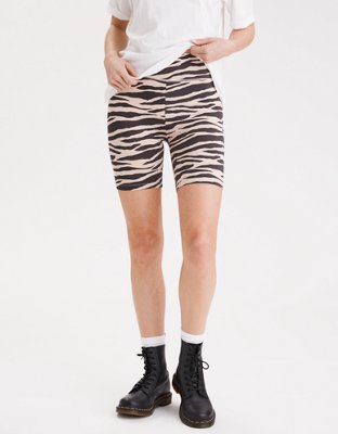 zebra print biker shorts