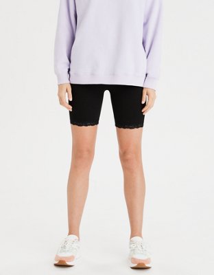 bike shorts with lace trim