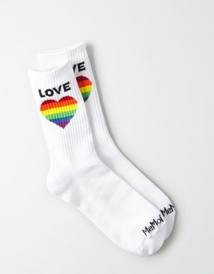 Носки Memoi Rainbow Heart, средней высоты — American Eagle — фото 2