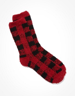 AEO Plaid Crew Sock