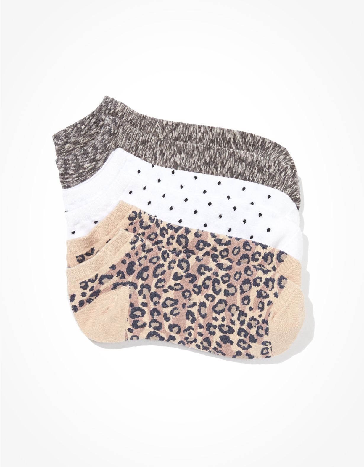 AE Leopard Ankle Socks 3-Pack