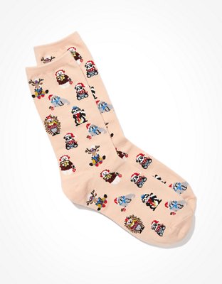 AE Festive Animal Crew Sock
