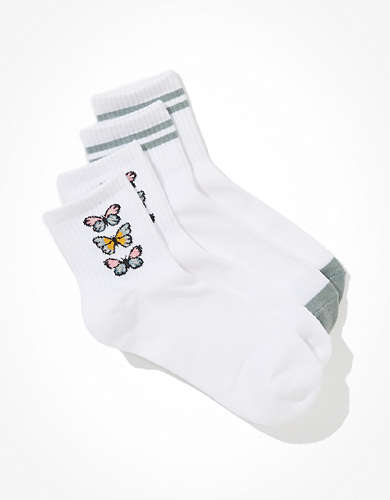 AE Butterfly Boyfriend Sock 2-Pack