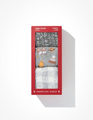 AE Christmas Crew Sock 3-Pack
