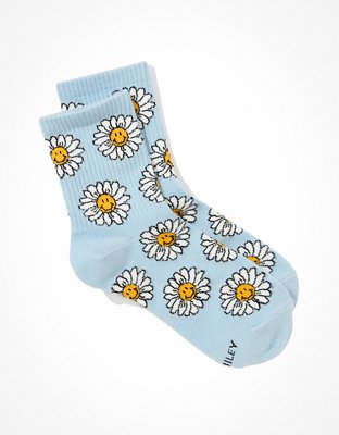 AE Smiley® Flower Boyfriend Sock