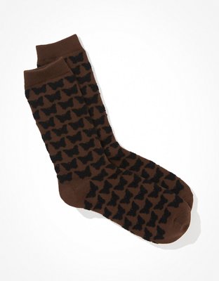 AE Fuzzy Butterfly Crew Socks