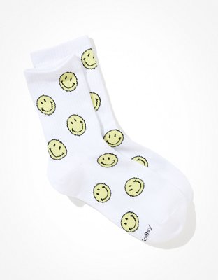 AE All-Over Smiley 90s Crew Socks