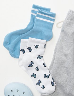 Носки AE Butterfly Boyfriend, 2 шт. — American Eagle