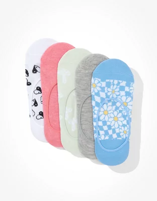 AE Checkered Daisy No Show 5-Pack
