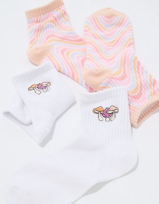 AE Wavy Mushroom Boyfriend Sock 2-Pack