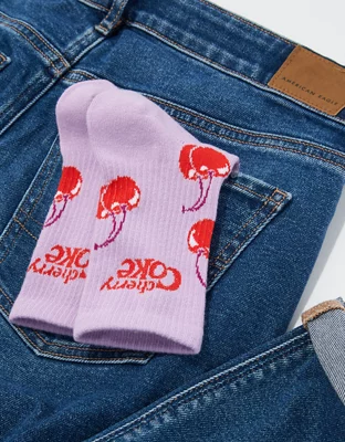 AE Cherry Coke '90s Crew Sock