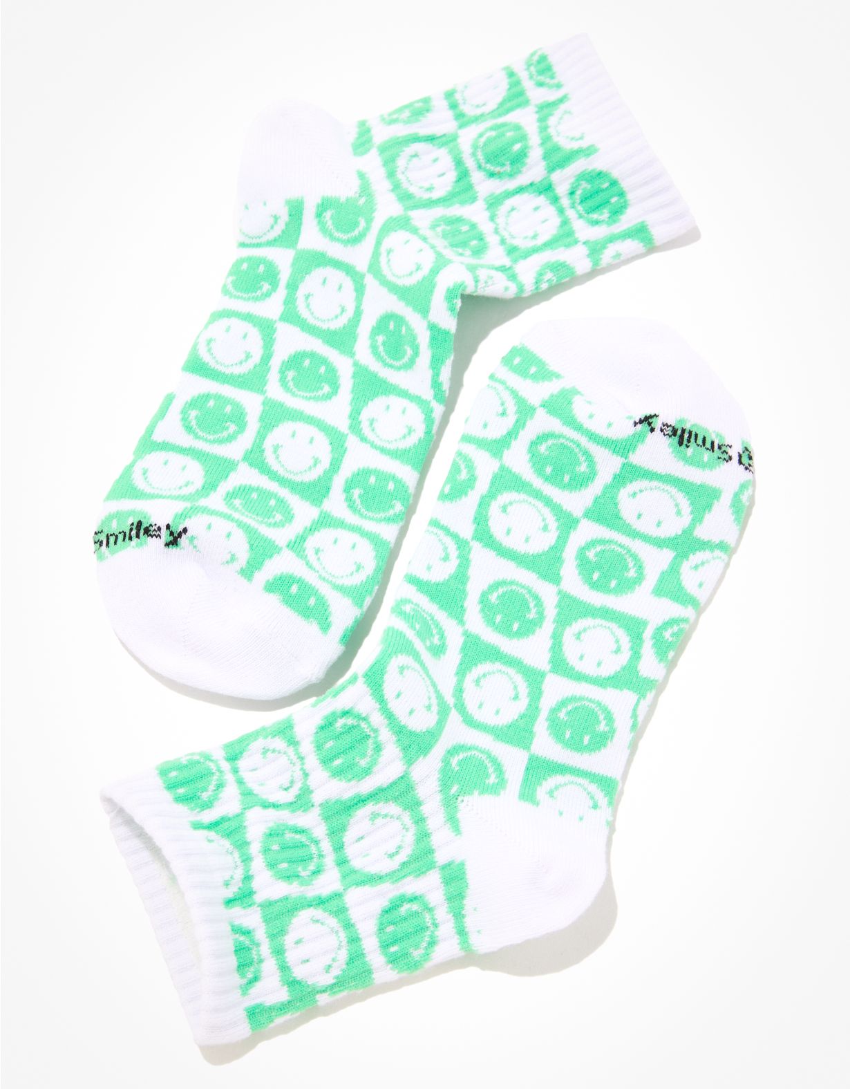 AE Smiley® Checkerboard Boyfriend Socks