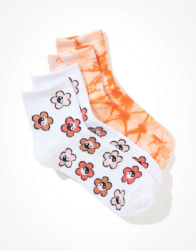 AE Tie-Dye Yin & Yang Boyfriend Socks 2-Pack
