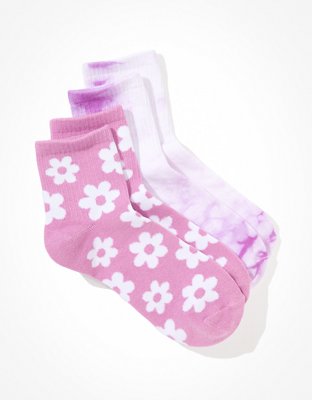 AE Daisy + Tie-Dye Boyfriend Sock 2-Pack