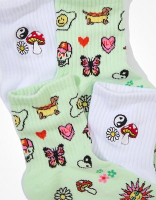 Носки AE Sticker Boyfriend, 2 шт. — American Eagle — фото 3