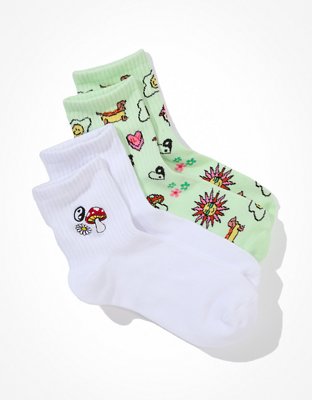 Носки AE Sticker Boyfriend, 2 шт. — American Eagle — фото 2