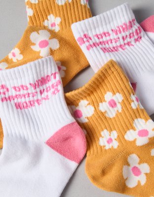 AE Happy Floral Boyfriend Sock 2-Pack