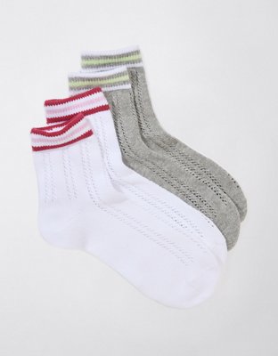 AE Pointelle Boyfriend Sock 2-Pack