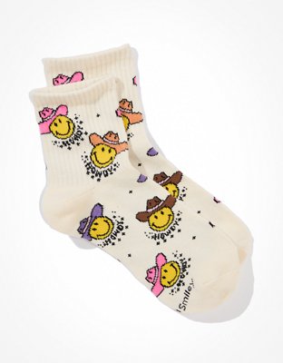 AE Howdy Cowboy Smiley® Boyfriend Sock