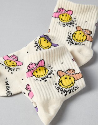 AE Howdy Cowboy Smiley® Boyfriend Sock