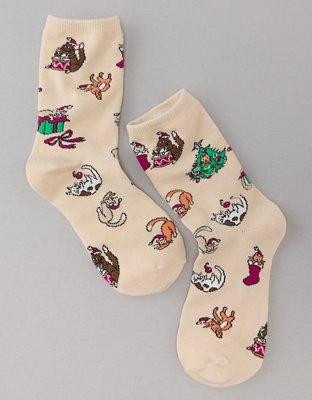 AE Kitten Crew Sock