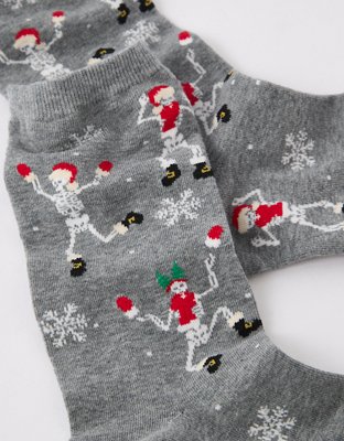 AE Santa Skeleton Crew Sock