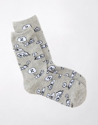 Peanuts Classic Charlie Woodstock Snoopy Lucy Womens 6 Pack Ankle Socks 