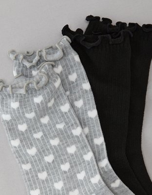 AE Ruffled Crew Socks 2-Pack